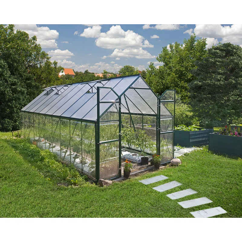 Palram - Canopia Balance 8' W Hobby Greenhouse - Green