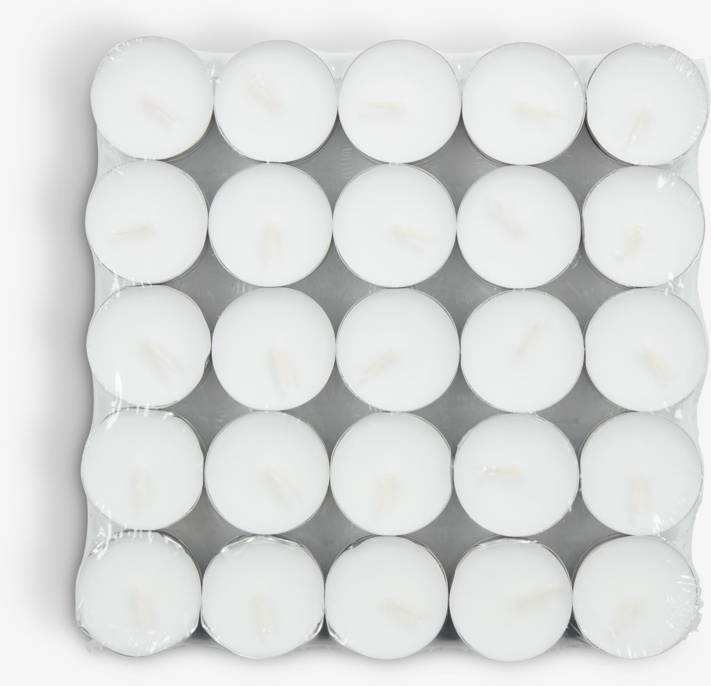 Tealights REGNER pack of 50 white