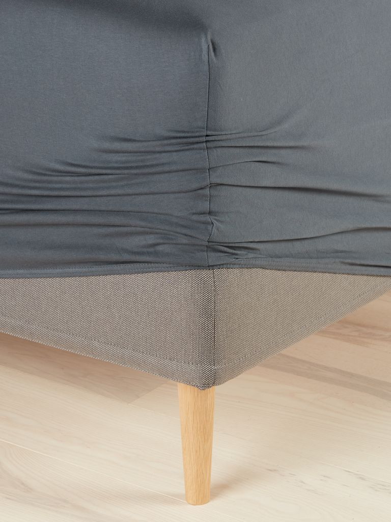 Jersey Fitted sheet JETTE Single grey