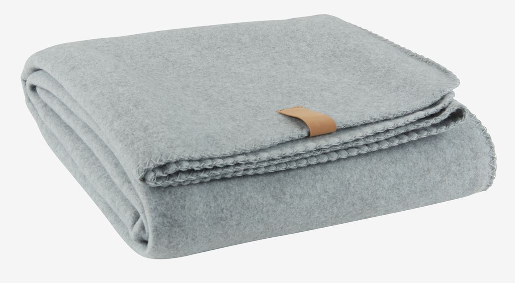 Fleece throw DAGLILJE 130x170 light grey