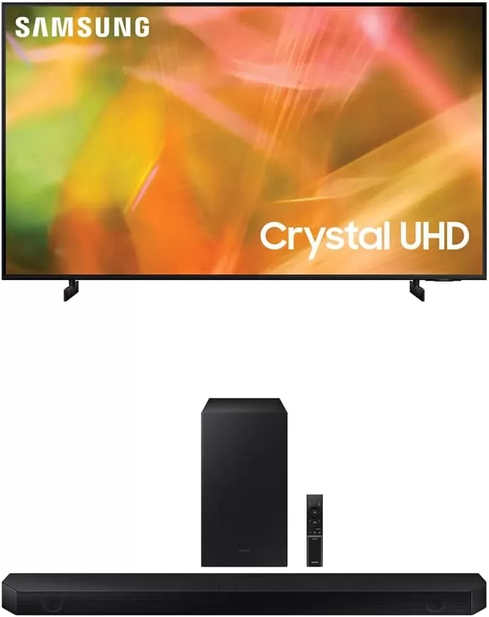85-Inch Class Crystal 4K UHD AU8000 Series HDR, 3 HDMI Ports, Motion Xcelerator, Tap View, PC on TV, Q Symphony, Smart TV with Alexa Built-In (UN85AU8000FXZA, 2021 Model)